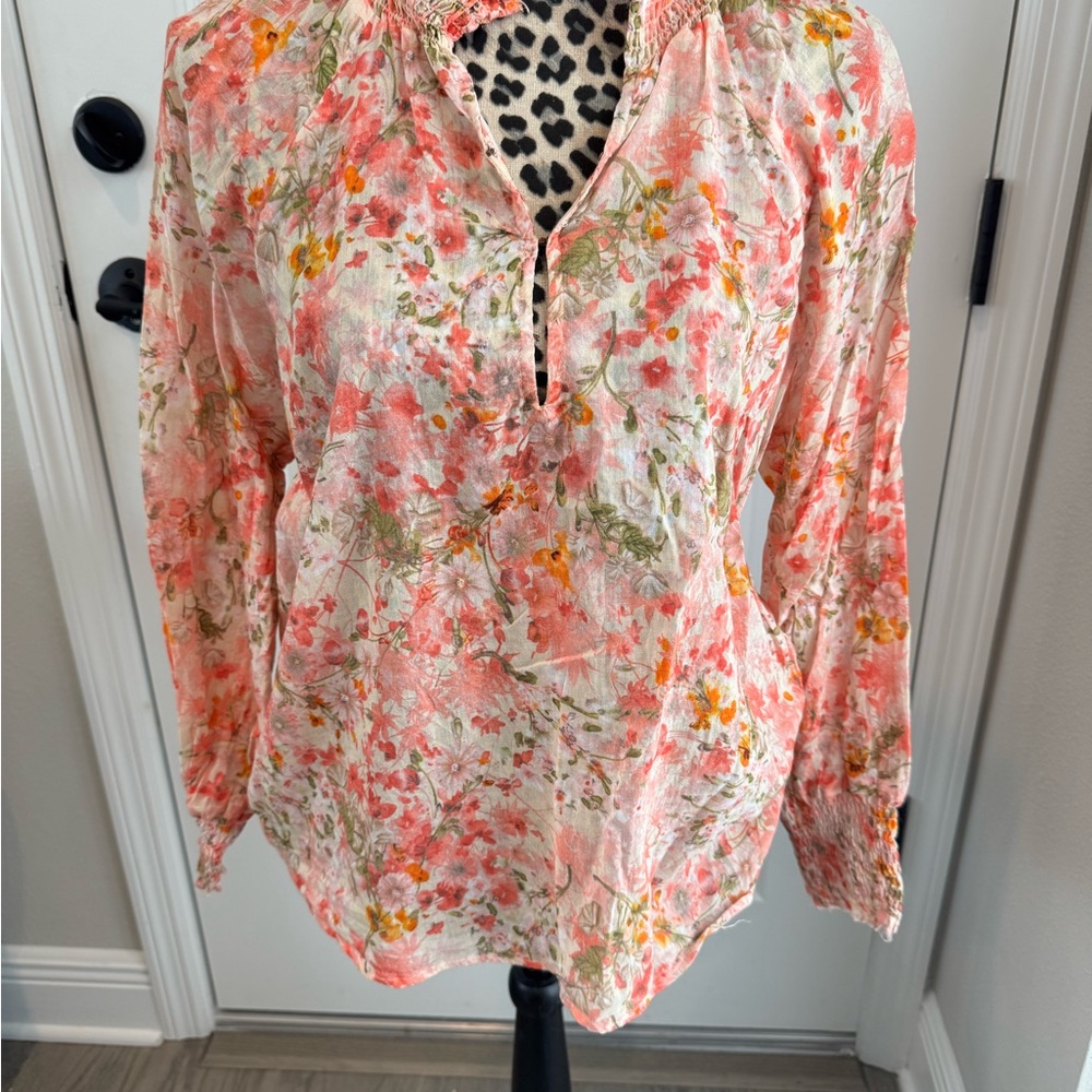 Dylan Floral Print Women's Top Size Small